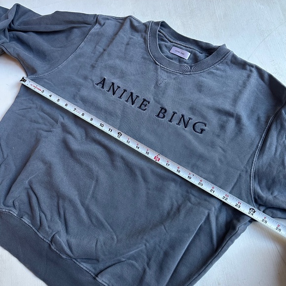 Anine Bing Esme Cotton Word Logo Sweatshirt - Picture 4 of 7